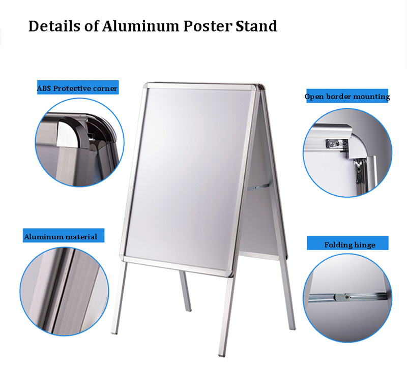 Hangpai-Manufacturer Of Double-Sized Aluminum Poster Holder Stand-1
