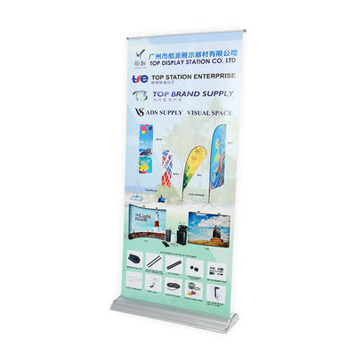 Retractable Wide Base Plastic Steel Roll Up banner stand
